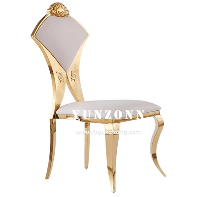 Nuovo design Hotel Banchetto Sedia da sposa Sedia a forma di ventaglio Schienale in acciaio inossidabile