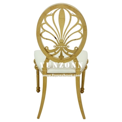Banchetto Poltrona Metallica Evento Festa Affitto Oro Fiore Ritorno Acciaio Inossidabile Hotel Poltrona Nuziale