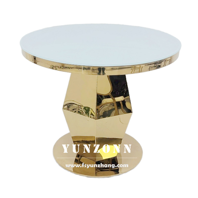 Golden Wedding Round Cake Stand in acciaio inossidabile