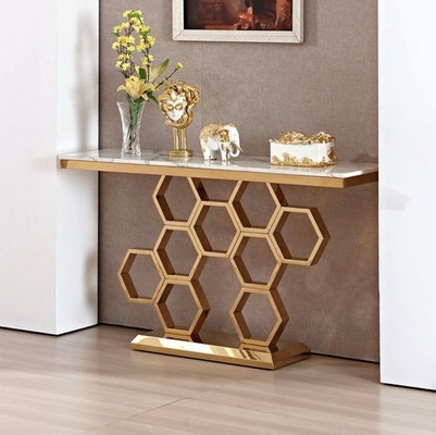 Tabella di tè alla moda rettangolare di marmo della Tabella di console con la cima del marmo del Faux