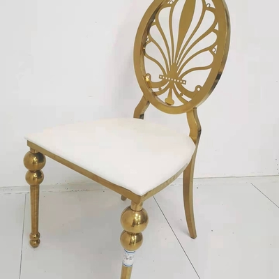 Sedia da pranzo in oro di lusso per la sala banchetti dell' hotel