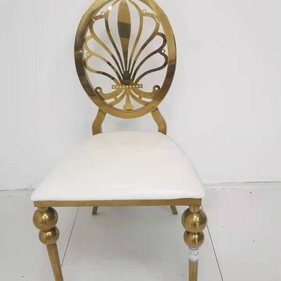 OEM di lusso elegante W50xD65xH92cm della sedia di nozze di acciaio inossidabile dell'oro