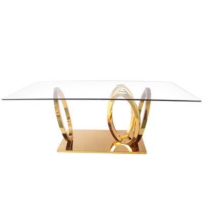 Tabella est-ovest di Dublin Intersected Circle Rectangular Dining della mobilia