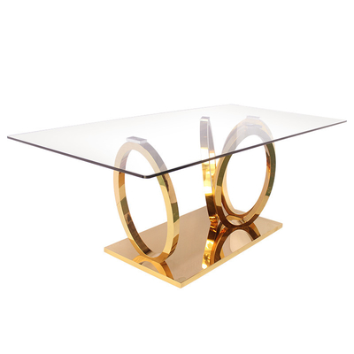 Tabella est-ovest di Dublin Intersected Circle Rectangular Dining della mobilia