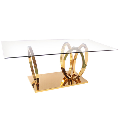 Tabella est-ovest di Dublin Intersected Circle Rectangular Dining della mobilia