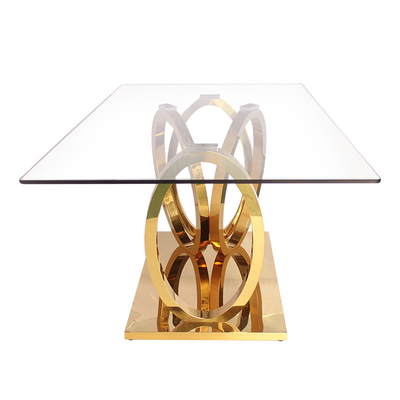 Tabella est-ovest di Dublin Intersected Circle Rectangular Dining della mobilia