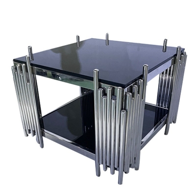 Arredamento in vetro moderno di lusso Tavolo da tè elegante 50 cm di lunghezza Per la decorazione della casa