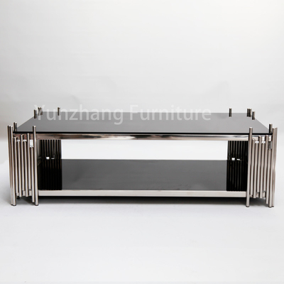 Vetro concentrare rettangolare di Sofa Table With Double Tempered della Tabella dell'arredamento di Chrome