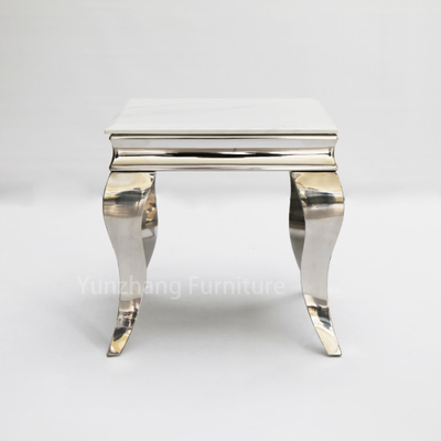 Struttura colorata d'argento della Tabella di estremità del marmo del Faux ampia per Sofa And Living Room