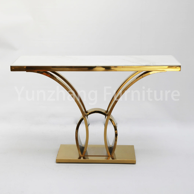 Insieme di salone basso di acciaio inossidabile dell'oro 201 della Tabella di console del marmo di rettangolo