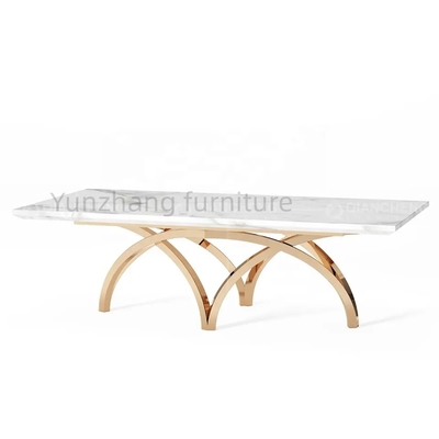 Tabella alla moda elegante del centro dell'oro per la struttura semplice del salone