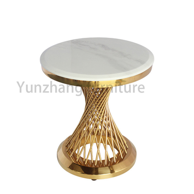 Fondo d'acciaio della metropolitana dell'oro/Rose Gold/Tabella laterale rotonda d'argento per il salone