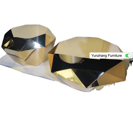 Colore oro Tavola laterale Tavola di fondo Set soggiorno Decorazione alberghiera
