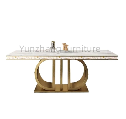 Decorazione d'argento di Rose Gold Color For Home della Tabella di lusso contemporanea di acciaio inossidabile