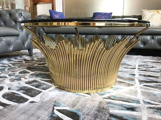 Home Arredamento Rotondo Centro Rosa Oro Marmo Tavoli da caffè Lusso Per Soggiorno