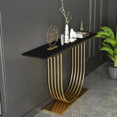 Metallo ingresso corridoio console tavolo polifunzionale marmo superiore oro ornato