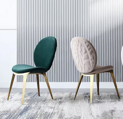Sedie d'albergo moderno minimalista di fascia alta progettista casa schienale in acciaio inossidabile foglie sedia da pranzo