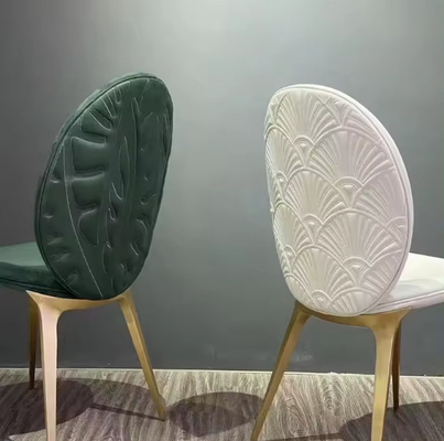 Sedie d'albergo moderno minimalista di fascia alta progettista casa schienale in acciaio inossidabile foglie sedia da pranzo