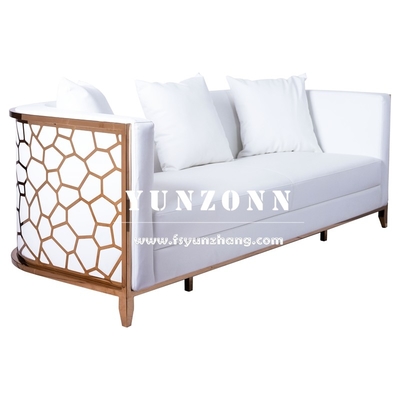 Modern Gold Stainless Steel Luxury Sofa Set Arredamento Soggiorno Sofa Verde Tessuto di velluto