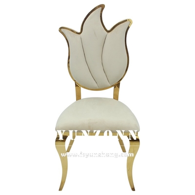 Sedia reale 49X56X107cm della mobilia dell'alta sedia posteriore di nozze di progettazione del fiore