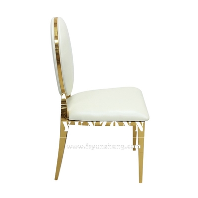 Le nozze di acciaio inossidabile dell'oro presiedono gli affitti reali W49xD53xH94cm della sedia di nozze