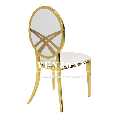 Le nozze di acciaio inossidabile dell'oro presiedono gli affitti reali W49xD53xH94cm della sedia di nozze