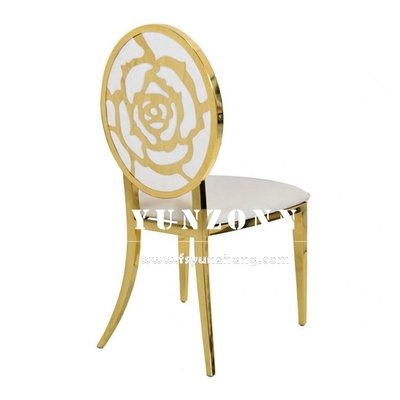 Le nozze di acciaio inossidabile dell'oro presiedono gli affitti reali W49xD53xH94cm della sedia di nozze