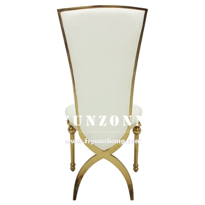 Grandi sedie di lusso di nozze per le gambe di Chair Cross Back dello sposo e della sposa
