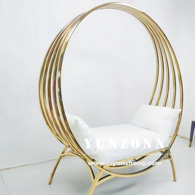Classic Wedding Couple Sofa Set Round Wedding Throne Poltrona a gabbia per uccelli