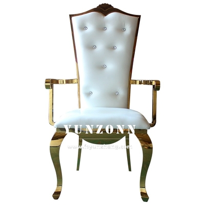 Elegante sedia per banchetti nuziali con struttura in oro per ricevimenti ed eventi