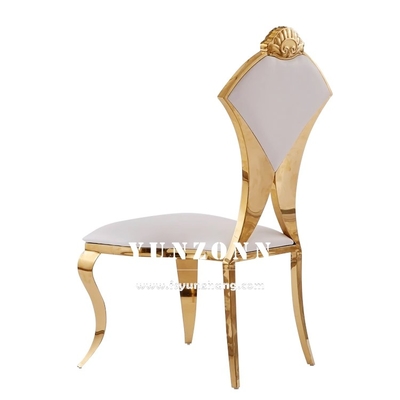 Nuovo design Hotel Banchetto Sedia da sposa Sedia a forma di ventaglio Schienale in acciaio inossidabile