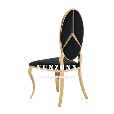 Vendita calda di lusso Benz design retro mobili da pranzo Acciaio inossidabile oro Banchetto sedia per hotel matrimonio festa