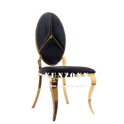 Vendita calda di lusso Benz design retro mobili da pranzo Acciaio inossidabile oro Banchetto sedia per hotel matrimonio festa