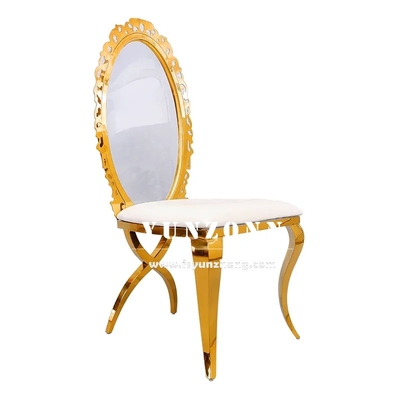 Fancy Acrilico Girasole Ritorno Oro Domestico Sedile Da Pranzo Impilazione Staglio In Acciaio Inossidabile Sedile Da Matrimonio Per Hotel Banchetto Usato
