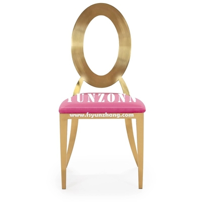 Sedia da banchetto impilabile in acciaio inossidabile dorato per sala da pranzo, design impilabile, per hotel, matrimoni, eventi e feste