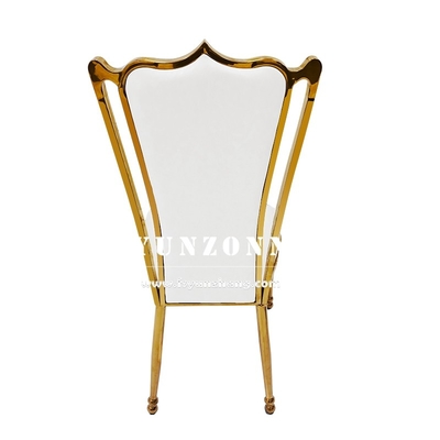 Hotel Ristorante Oro Trono di lusso Sedile di ricevimento per matrimoni Sedile da banchetto in acciaio inossidabile oro