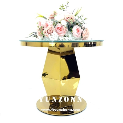 Golden Wedding Round Cake Stand in acciaio inossidabile