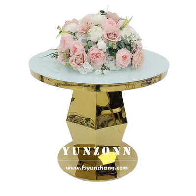 Golden Wedding Round Cake Stand in acciaio inossidabile