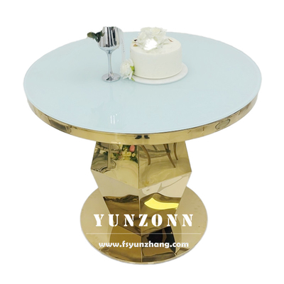 Golden Wedding Round Cake Stand in acciaio inossidabile