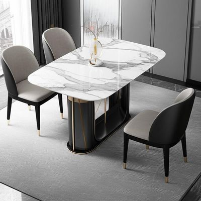 Tavoli da pranzo moderni di lusso superiori di marmo lucidati per 4 persone