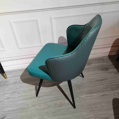 La progettazione nordica blu domestica che pranza le sedie accende la sedia di cuoio di lusso dello schienale