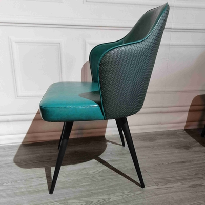 La progettazione nordica blu domestica che pranza le sedie accende la sedia di cuoio di lusso dello schienale