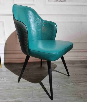 La progettazione nordica blu domestica che pranza le sedie accende la sedia di cuoio di lusso dello schienale