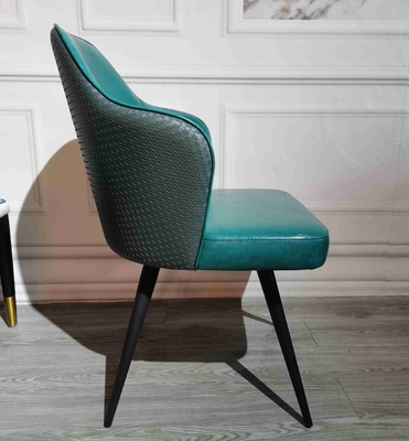 La progettazione nordica blu domestica che pranza le sedie accende la sedia di cuoio di lusso dello schienale