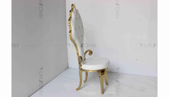 Sedia alta in oro in acciaio inossidabile