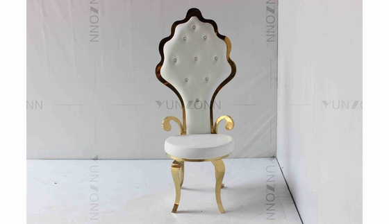 Sedia alta in oro in acciaio inossidabile