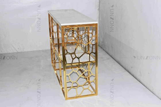 La cavità verso l'esterno il modello che scolpisce i Governi di stoccaggio di progettazione marmorizza la scaffalatura placcata oro