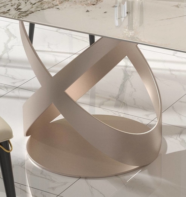 La sedia di tavolo da pranzo contemporanea di lusso mette con X la base inossidabile di Teel