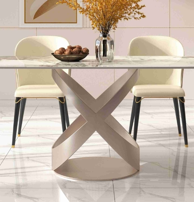 La sedia di tavolo da pranzo contemporanea di lusso mette con X la base inossidabile di Teel