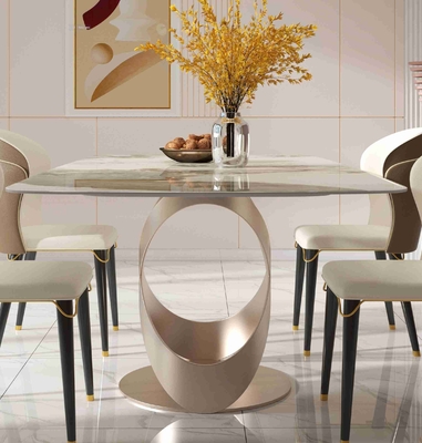 La sedia di tavolo da pranzo contemporanea di lusso mette con X la base inossidabile di Teel